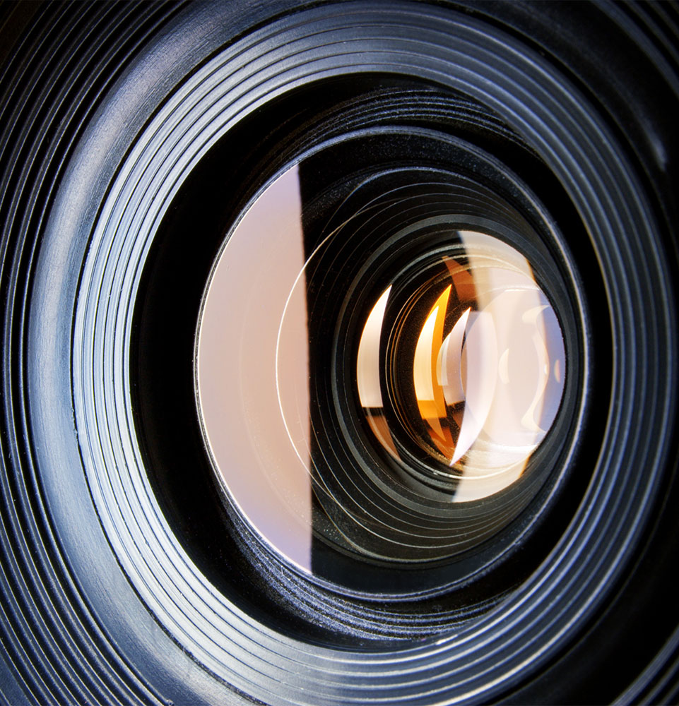 close up of camera lens